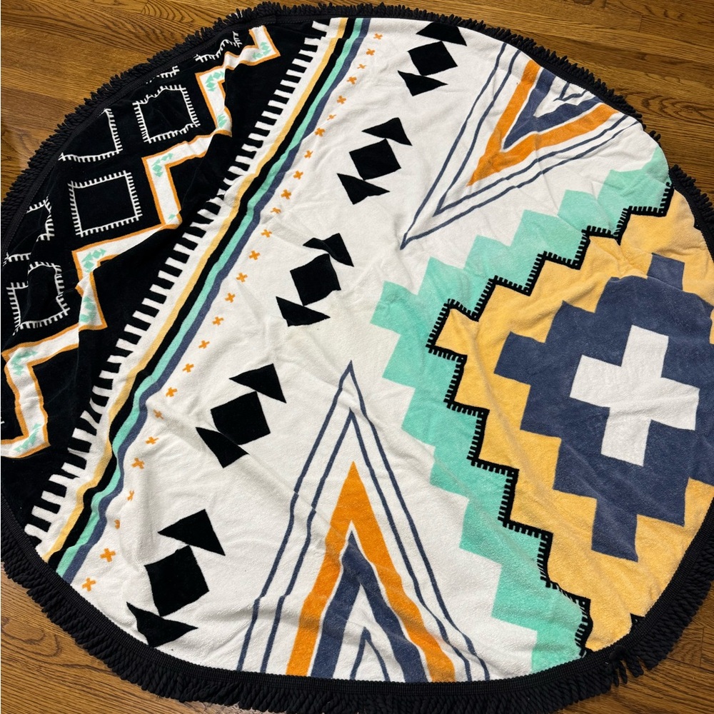 The Beach People Round Beach Towel